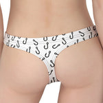 Fish Hook Pattern Print Women's Thong