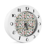 Fishing Equipment Pattern Print Alarm Clock