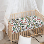 Fishing Equipment Pattern Print Baby Crib Sheet