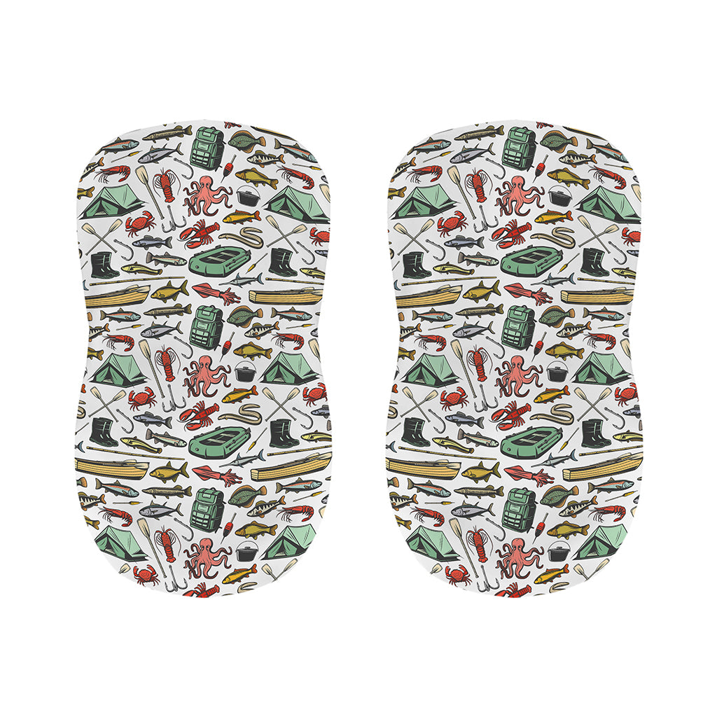Fishing Equipment Pattern Print Bar Stool Covers