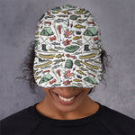 Fishing Equipment Pattern Print Baseball Cap