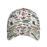 Fishing Equipment Pattern Print Baseball Cap