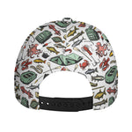 Fishing Equipment Pattern Print Baseball Cap