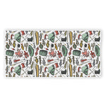 Fishing Equipment Pattern Print Beach Towel