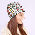 Fishing Equipment Pattern Print Beanie