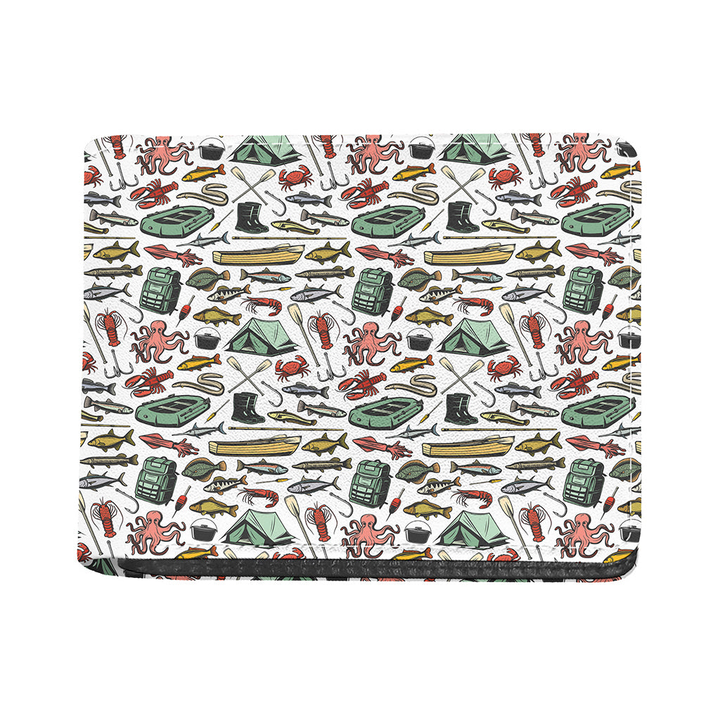 Fishing Equipment Pattern Print Bifold Wallet