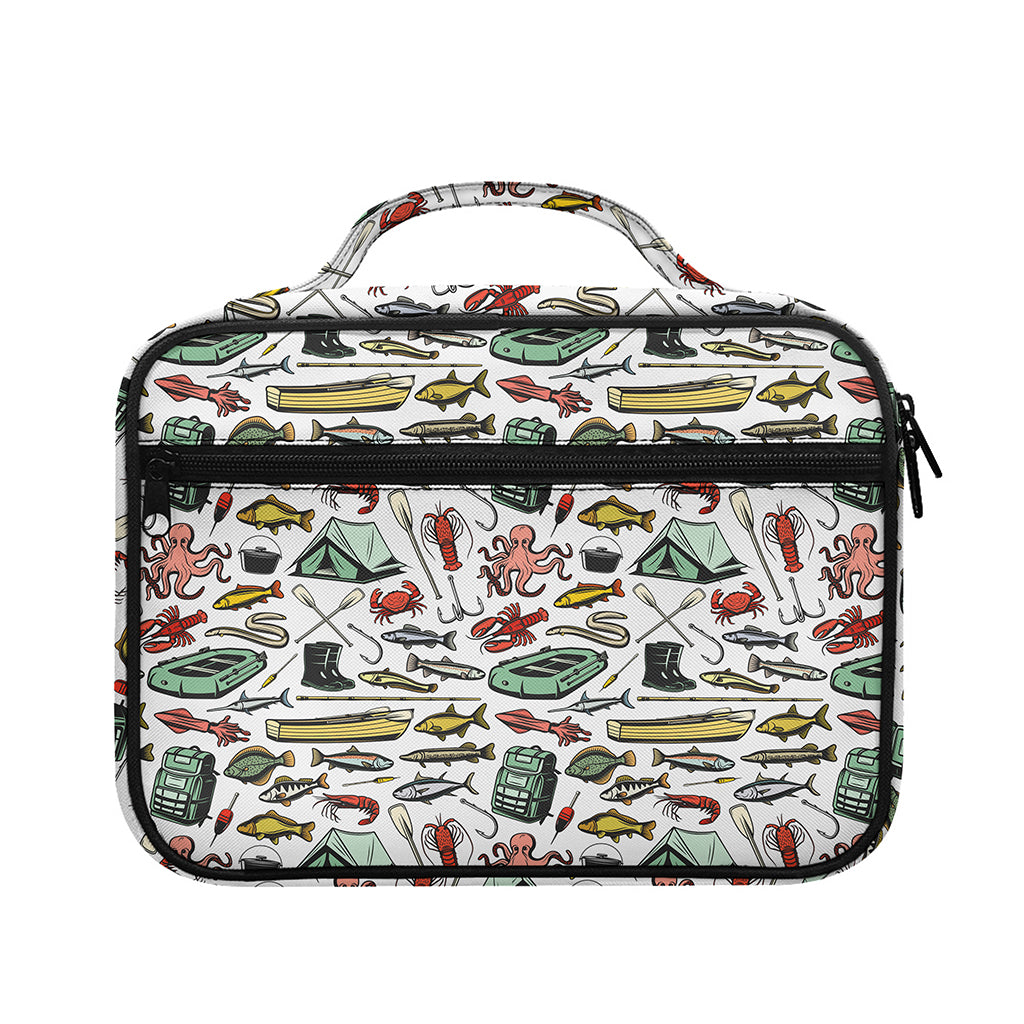 Fishing Equipment Pattern Print Briefcase Bible Bag