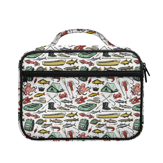 Fishing Equipment Pattern Print Briefcase Bible Bag
