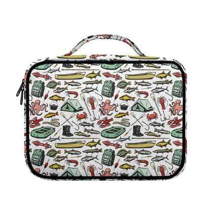 Fishing Equipment Pattern Print Briefcase Bible Bag