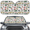 Fishing Equipment Pattern Print Car Windshield Sun Shade