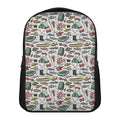 Fishing Equipment Pattern Print Casual Backpack