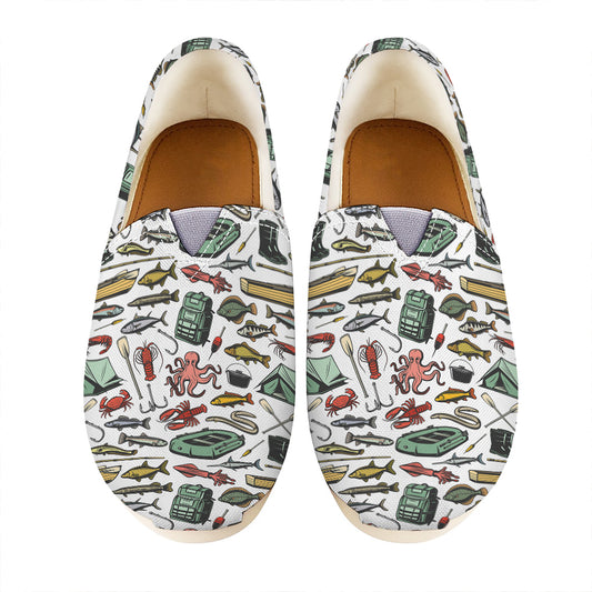Fishing Equipment Pattern Print Casual Shoes