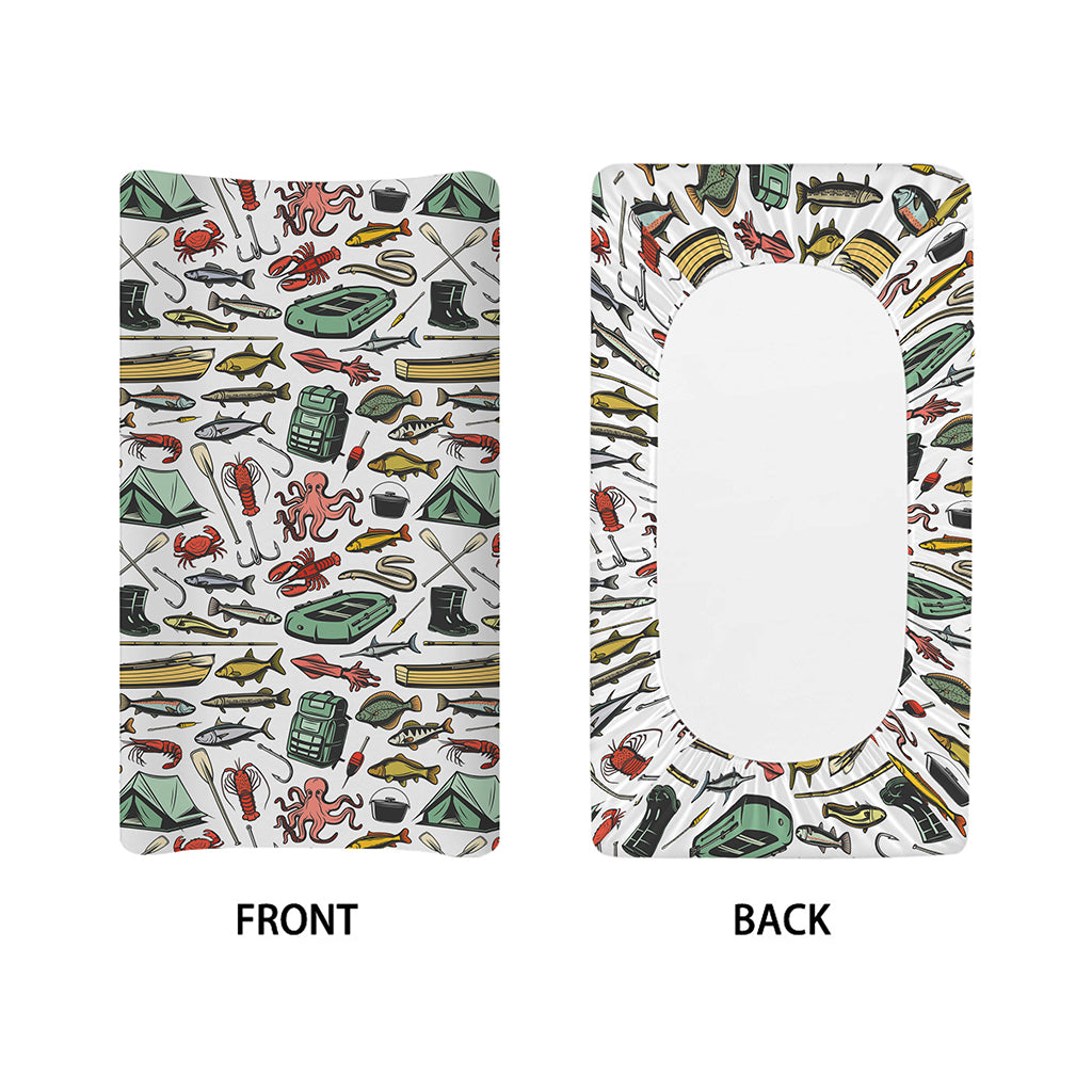 Fishing Equipment Pattern Print Changing Pad Cover