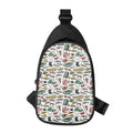Fishing Equipment Pattern Print Sling Bag