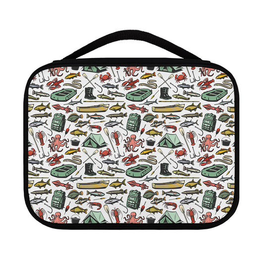 Fishing Equipment Pattern Print Classic Bible Case