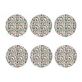 Fishing Equipment Pattern Print Coaster Set