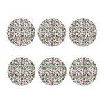 Fishing Equipment Pattern Print Coaster Set