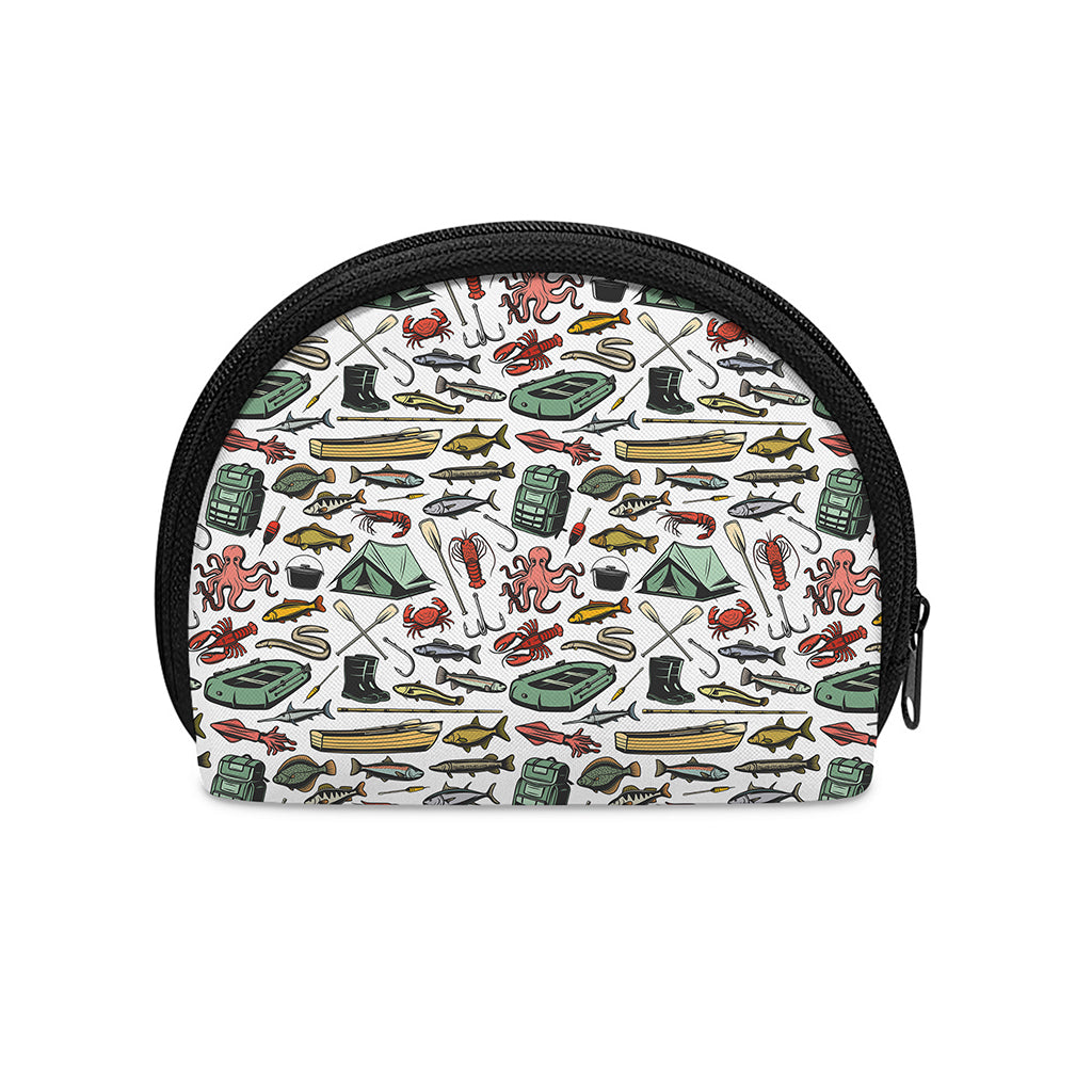 Fishing Equipment Pattern Print Coin Purse