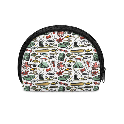 Fishing Equipment Pattern Print Coin Purse