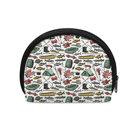 Fishing Equipment Pattern Print Coin Purse