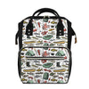 Fishing Equipment Pattern Print Diaper Bag