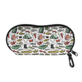 Fishing Equipment Pattern Print Glasses Case