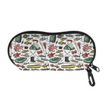 Fishing Equipment Pattern Print Glasses Case