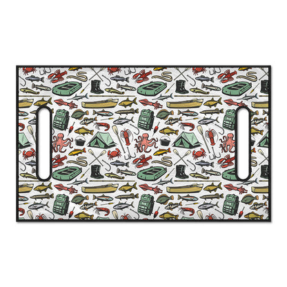 Fishing Equipment Pattern Print Golf Cart Seat Cover