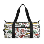 Fishing Equipment Pattern Print Gym Bag