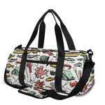 Fishing Equipment Pattern Print Gym Bag