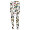 Fishing Equipment Pattern Print High-Waisted Pocket Leggings