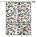 Fishing Equipment Pattern Print House Flag