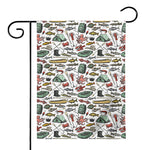 Fishing Equipment Pattern Print House Flag