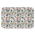 Fishing Equipment Pattern Print Indoor Door Mat