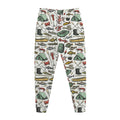 Fishing Equipment Pattern Print Jogger Pants