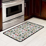 Fishing Equipment Pattern Print Kitchen Mat
