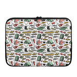 Fishing Equipment Pattern Print Laptop Sleeve