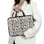 Fishing Equipment Pattern Print Laptop Sleeve With Handle