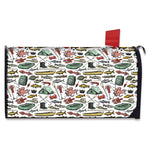 Fishing Equipment Pattern Print Mailbox Cover
