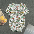 Fishing Equipment Pattern Print Men's Bodysuit