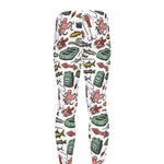 Fishing Equipment Pattern Print Men's leggings