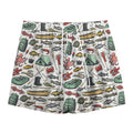 Fishing Equipment Pattern Print Mesh Shorts