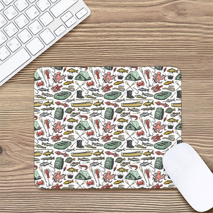 Fishing Equipment Pattern Print Mouse Pad