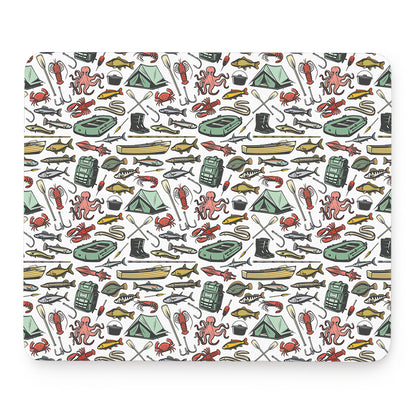 Fishing Equipment Pattern Print Mouse Pad