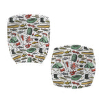 Fishing Equipment Pattern Print Office Chair Cover