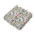 Fishing Equipment Pattern Print Outdoor Seat Cushion Cover