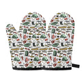 Fishing Equipment Pattern Print Oven Mitts
