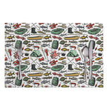 Fishing Equipment Pattern Print Placemat