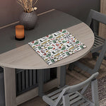 Fishing Equipment Pattern Print Placemat