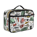 Fishing Equipment Pattern Print Portable Lunch Bag